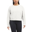 Danskin Women's Wave Jacquard Long Sleeve Crew - Cream