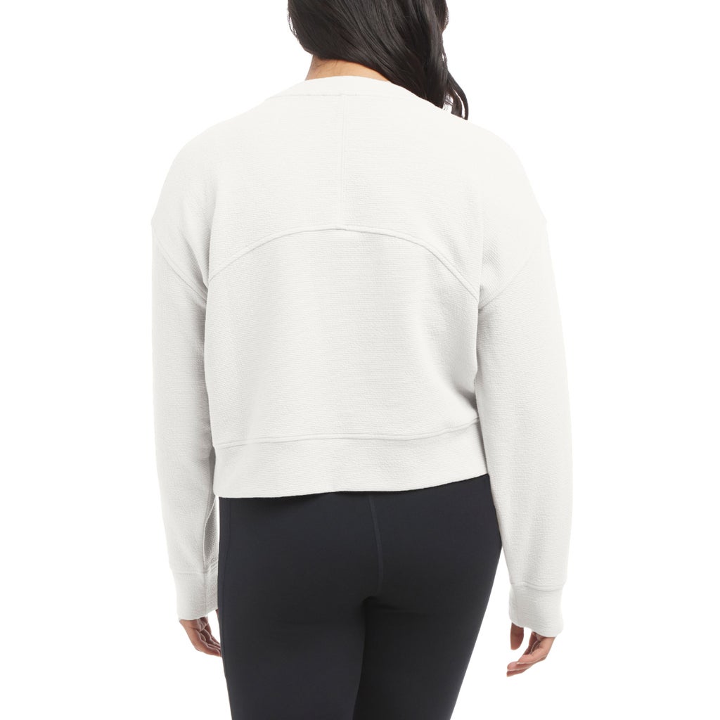 Danskin Women's Wave Jacquard Long Sleeve Crew