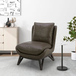 Aiden & Ivy Top-grain Leather Slipper Chair