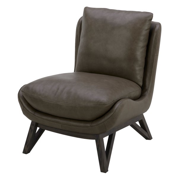 Aiden & Ivy Top-grain Leather Slipper Chair