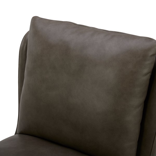 Aiden & Ivy Top-grain Leather Slipper Chair