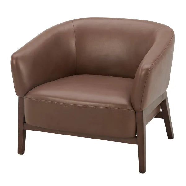 Aiden & Ivy Top-grain Leather Armchair