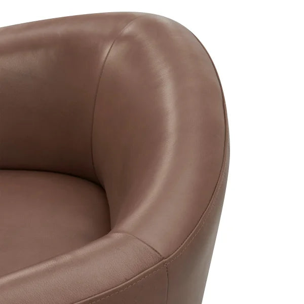 Aiden & Ivy Top-grain Leather Armchair