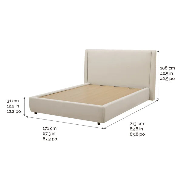 Aiden & Ivy Fabric Upholstered Bed