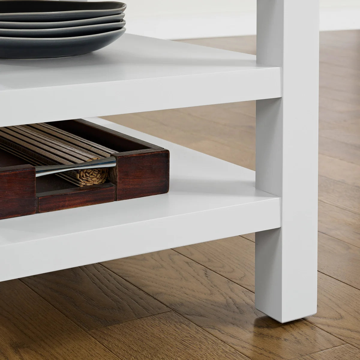 Caine Kitchen Island, White