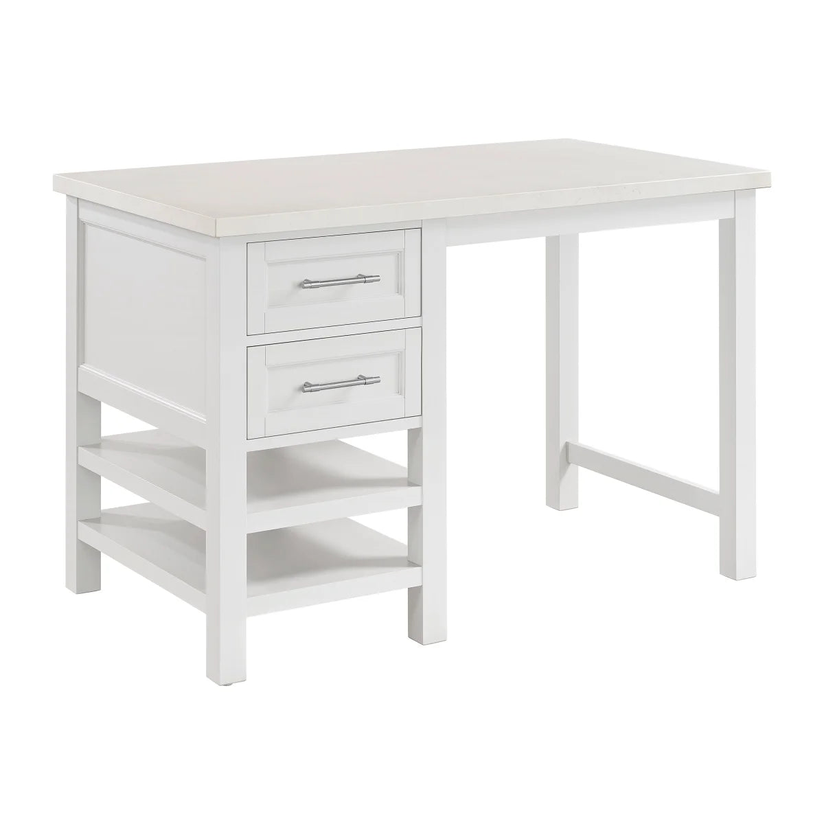 Caine Kitchen Island, White