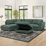 Henredon Larkin House 2-piece Left-hand Facing Fabric Sectional with Storage Ottoman