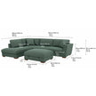 Henredon Larkin House 2-piece Left-hand Facing Fabric Sectional with Storage Ottoman