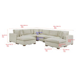 Thomasville Lowell 8-piece Fabric Modular Sectional