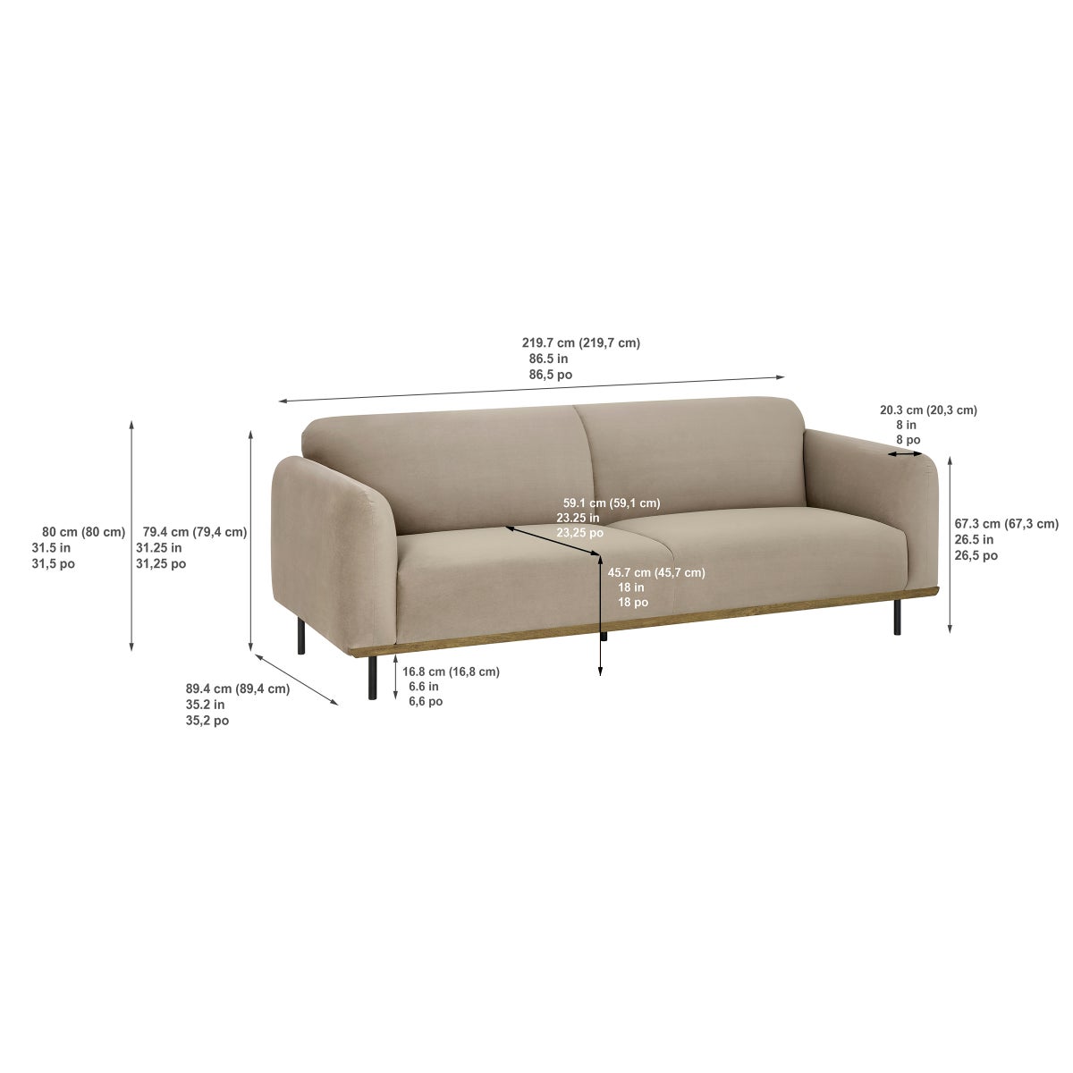 Thomasville – Fabric Sofa