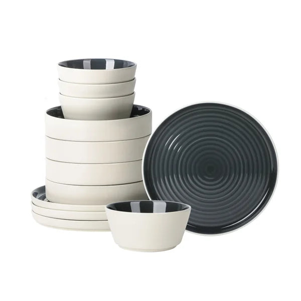 Stone Lain Elica Stoneware Dinnerware Set, 12-pieces