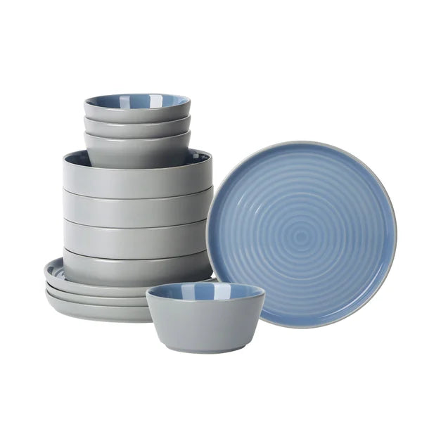Stone Lain Elica Stoneware Dinnerware Set, 12-pieces