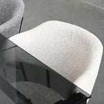 Mobital Host 149.9 cm (59 in.) Extendable Dining Table with Grey Glass Top