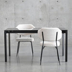 Mobital Host 149.9 cm (59 in.) Extendable Dining Table with Grey Glass Top