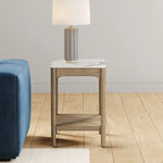 Loxley Rowe Mindi Stone Top End Table