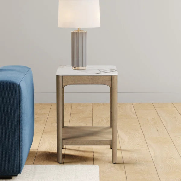 Loxley Rowe Mindi Stone Top End Table