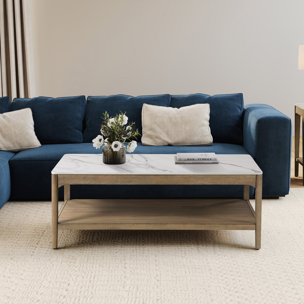 Loxley Rowe Mindi Stone Top Coffee Table