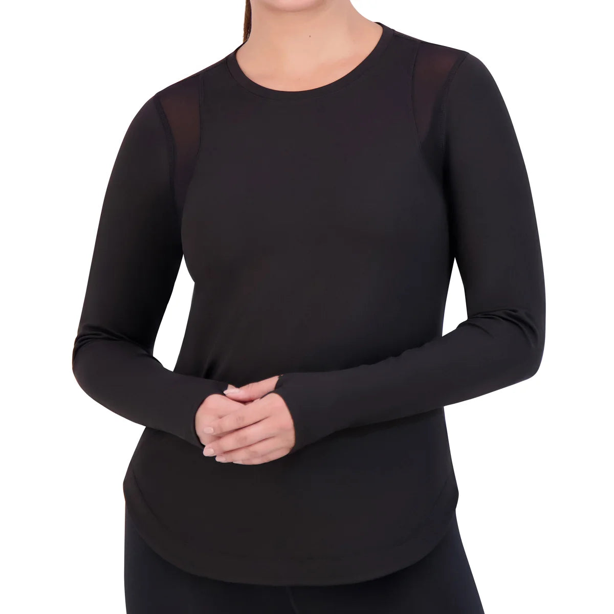 SAGE Collective Women's Mesh Long Sleeve Active Top