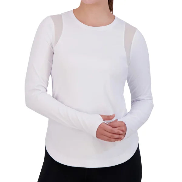 SAGE Collective Women's Mesh Long Sleeve Active Top