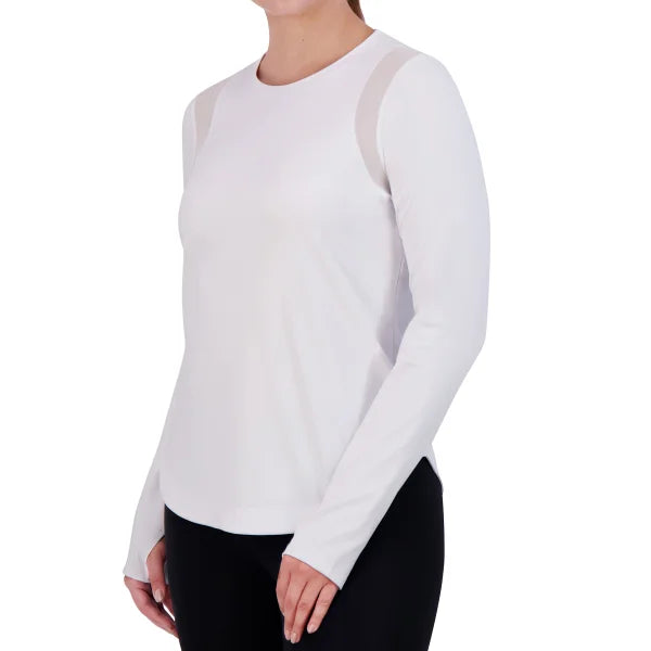 SAGE Collective Women's Mesh Long Sleeve Active Top