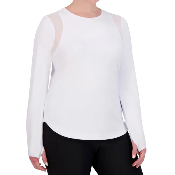 SAGE Collective Women's Mesh Long Sleeve Active Top