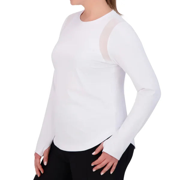 SAGE Collective Women's Mesh Long Sleeve Active Top