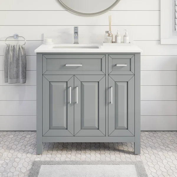 Studio Bathe Thomson Vanity with Power Bar, Oxford Grey