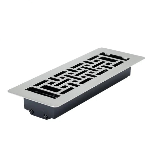 Manor House Brushed Nickel Low Profile Floor Registers, 4-pack