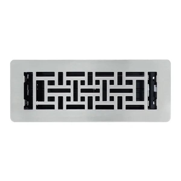 Manor House Brushed Nickel Low Profile Floor Registers, 4-pack