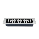Manor House Brushed Nickel Low Profile Floor Registers, 4-pack
