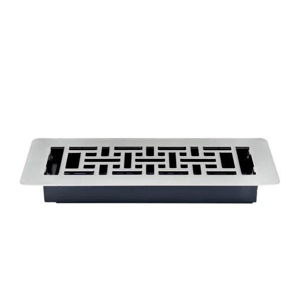 Manor House Brushed Nickel Low Profile Floor Registers, 4-pack