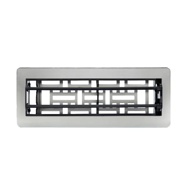 Manor House Brushed Nickel Low Profile Floor Registers, 4-pack