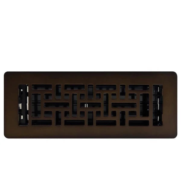 Manor House Rubbed Bronze Low Profile Floor Registers, 4-pack