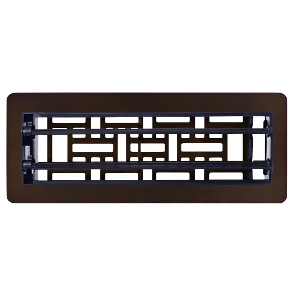 Manor House Rubbed Bronze Low Profile Floor Registers, 4-pack