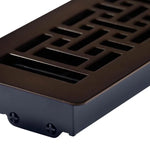 Manor House Rubbed Bronze Low Profile Floor Registers, 4-pack