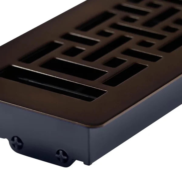 Manor House Rubbed Bronze Low Profile Floor Registers, 4-pack