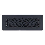 Manor House Black Low Profile Scroll Design Floor Registers, 4-pack