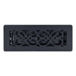 Manor House Black Low Profile Scroll Design Floor Registers, 4-pack