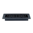 Manor House Black Low Profile Scroll Design Floor Registers, 4-pack