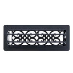 Manor House Black Low Profile Scroll Design Floor Registers, 4-pack