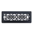 Manor House Black Low Profile Scroll Design Floor Registers, 4-pack