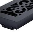 Manor House Black Low Profile Scroll Design Floor Registers, 4-pack