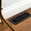 Manor House Black Low Profile Scroll Design Floor Registers, 4-pack