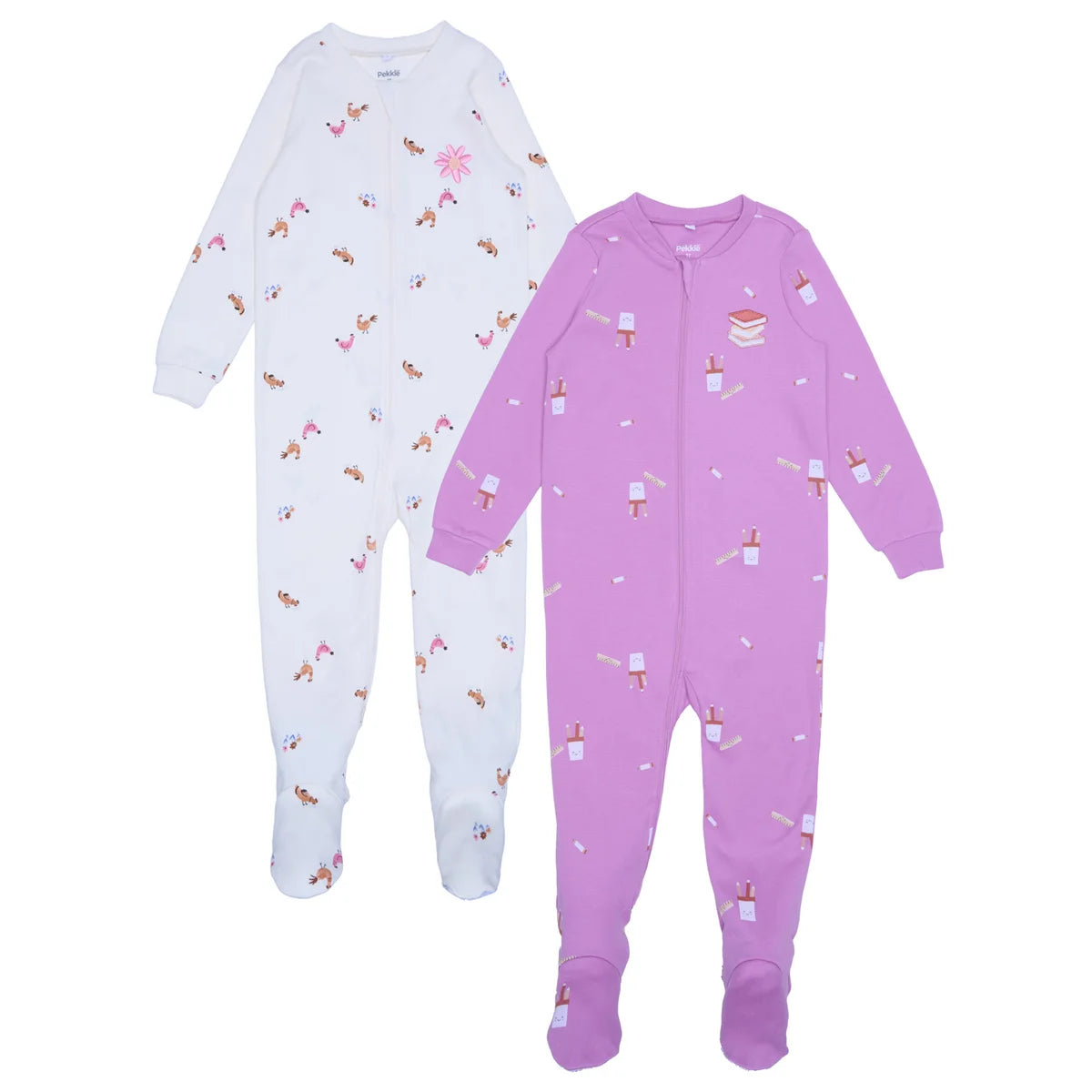 Pekkle Toddler Organic Cotton Sleeper, 2-pack