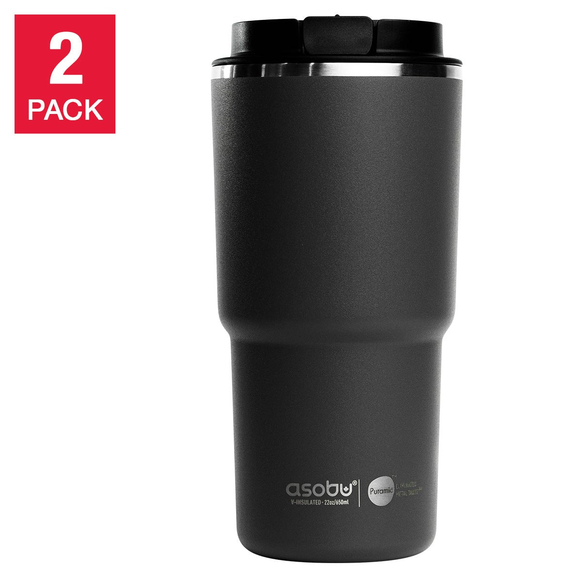 Asobu Stainless Steel 590 ml (20 oz) Mug, 2-pack