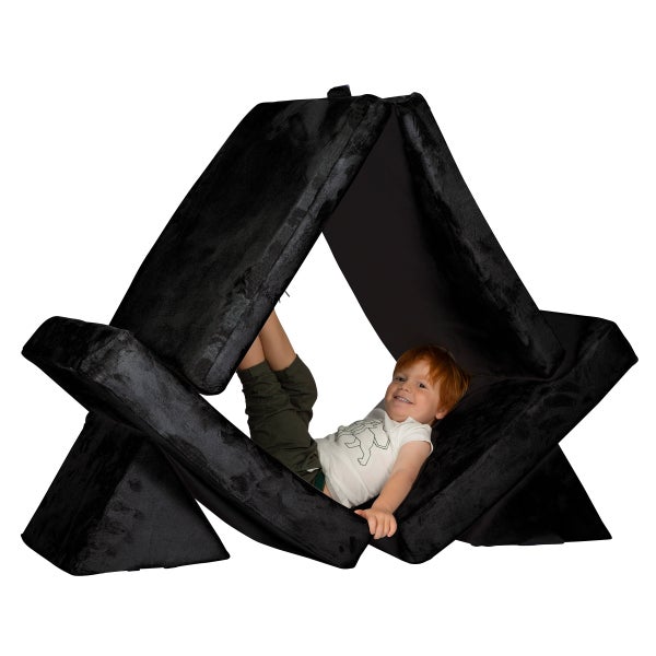 Huddle Kid's Modular Foam Couch, Black