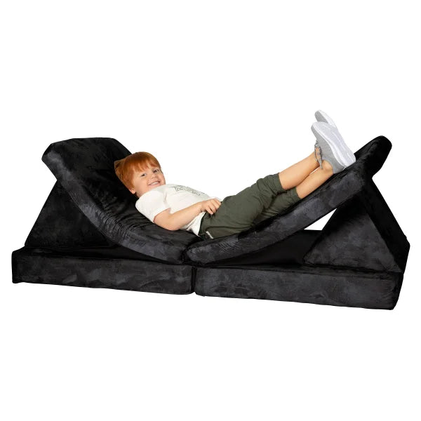 Huddle Kid's Modular Foam Couch, Black