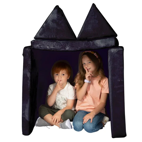 Huddle Kid's Modular Foam Couch, Black