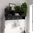 Bush Furniture Woodland Wall Mounted Coat Rack with Shelf