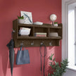 Bush Furniture Woodland Wall Mounted Coat Rack with Shelf